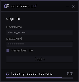 Loader running its login checks